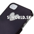 Zadný kryt iPhone 4 - I LOVE - čierna