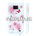 Silikónový obal Samsung Galaxy S II - Floral ružová 