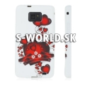 Silikónový obal Samsung Galaxy S II - Hearts červená 