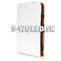 Kožený obal Samsung Galaxy Tab P1000 - Flip biela