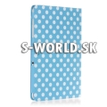 Kožený obal Samsung Galaxy Tab 10.1 - Polka Dots modrá