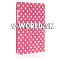 Kožený obal Samsung Galaxy Tab 10.1 - Polka Dots ružová