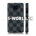 Kožený obal Samsung Galaxy S II - Check čierna
