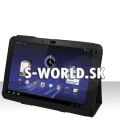 Kožený obal Motorola Xoom - Wallet - čierna