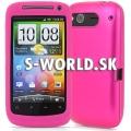 Silikónový obal HTC Desire S - Alu Shell ružová