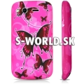 Silikónový obal HTC Desire S - Butterfly ružová