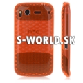 Silikónový obal HTC Desire S - Diamond oranžová