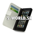 Kožený obal Samsung Galaxy S II - Croco Wallet biela