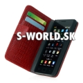 Kožený obal Samsung Galaxy S II - Croco Wallet červená