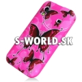 Silikónový obal Samsung Galaxy Ace - Butterfly ružová