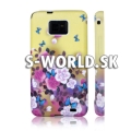Silikónový obal Samsung Galaxy S II - Butterfly Floral žlto-fialová