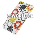 Silikónový obal Samsung Galaxy S II - Florals biela