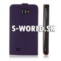 Kožený obal Samsung Galaxy Note - Luxury Flip fialová