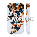 Silikónový obal Samsung Galaxy Ace - Butterfly oranžovo-modrá