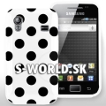 Silikónový obal Samsung Galaxy Ace - Polka Dots biela