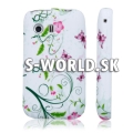 Silikónový obal Samsung Galaxy Y – Floral Swirl biela