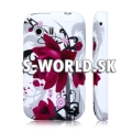 Silikónový obal Samsung Galaxy Y - Flowers fialová