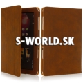 Kožený obal Samsung Galaxy Tab 10.1 - Velvet tmavo-hnedá
