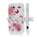 Silikónový obal HTC Desire S - Floral Swirl ružová