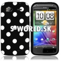 Silikónový obal HTC Sensation - Polka Dots čierna