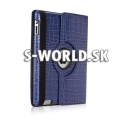 Kožený obal iPad 3 - Rotate Croco modrá