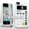 Silikónový obal iPhone 4 - Calculator biela