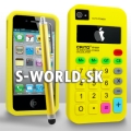 Silikónový obal iPhone 4 - Calculator žltá