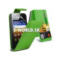 Kožený obal Samsung Galaxy Y - Flip zelená