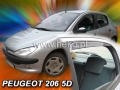 Deflektory PEUGEOT 206, 5dv. 1998r.→ (+ZN)