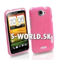 Silikónový obal HTC One X - Klasik svetlo-ružová