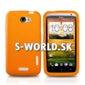 Silikónový obal HTC One X - Soft oranžová