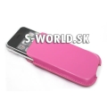 Kožený obal iPhone 3G/3GS - Pouch tmavo-ružová