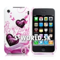 Silikónový obal iPhone 3G/3GS – Hearts ružová