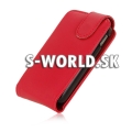 Kožený obal Samsung Galaxy Y - Luxury Flip červená