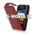 Kožený obal Samsung Galaxy Y - Croco Flip fialová
