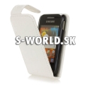 Kožený obal Samsung Galaxy Y - Croco Flip biela
