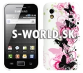 Silikónový obal Samsung Galaxy Ace - Butterfly biela
